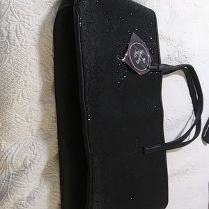 Woman black sparkle tote new never used